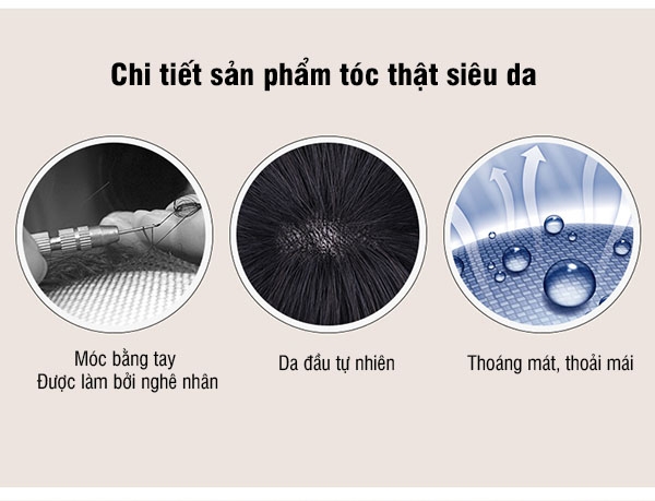 Tóc Giả Nữ Nguyên Đầu - Kiểu Tém Trung Niên Siêu Da Bằng Tóc Thật | Wina