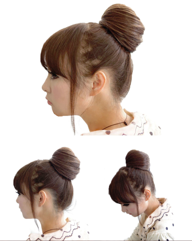 Tóc Búi Củ Tỏi Tròn Dây Cột Rút