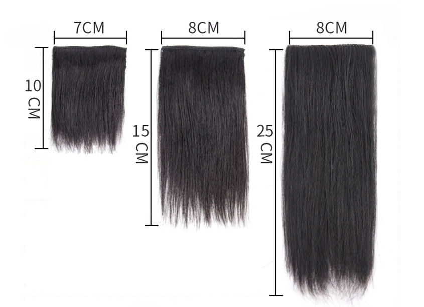Tóc Kẹp Phím - Tóc Mái Phồng Bằng Tóc Thật 2 Kẹp Dài 20cm - 25cm | Wina