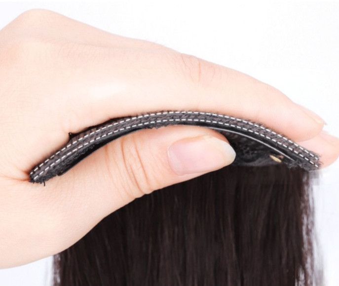 Tóc Kẹp Phím - Tóc Mái Phồng Bằng Tóc Thật 2 Kẹp Dài 20cm - 25cm | Wina