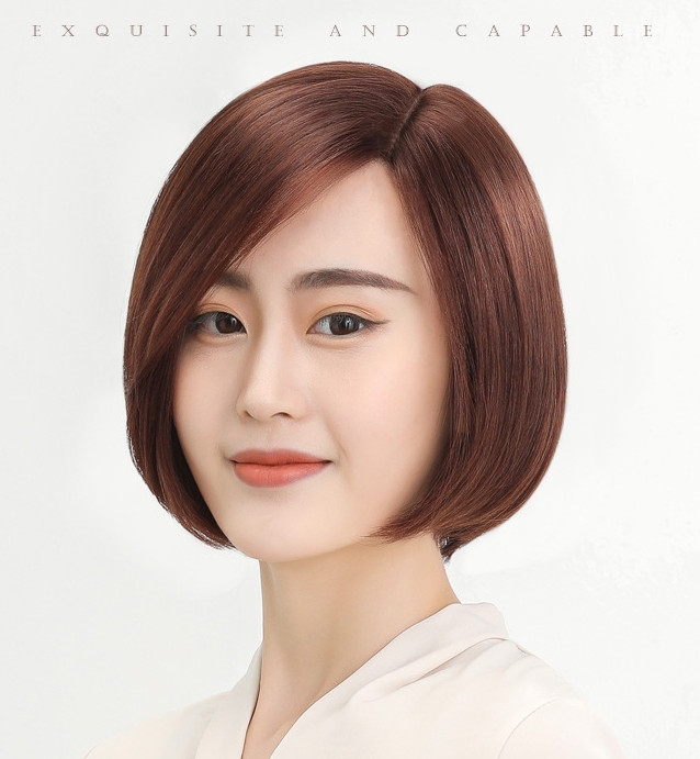 Tóc Giả Nữ Nguyên Đầu - Siêu Da Bằng Tóc Thật Dài 25cm Chải Ngôi 7/3 | Wina