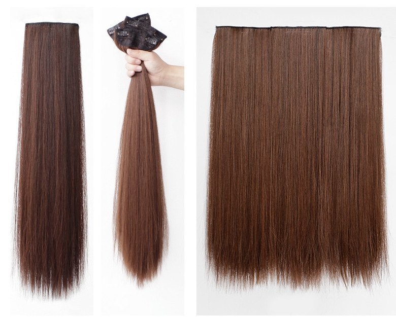 Tóc Kẹp Nối Tơ 3 Tép Chịu Nhiệt Thẳng Dài 40cm - 60cm
