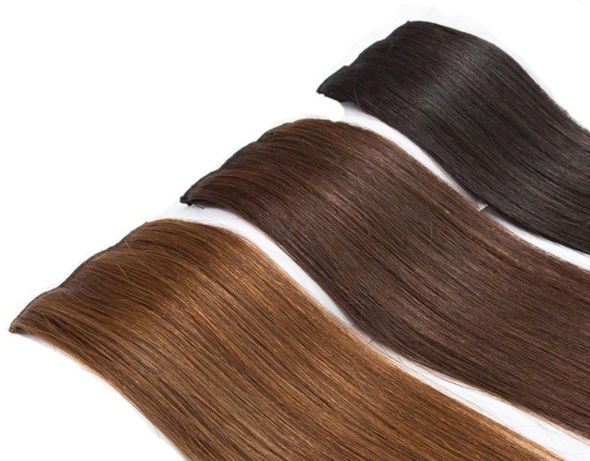 Tóc Thật Kẹp Nối Ngang WINA 4 Phím 30cm TKN - 071