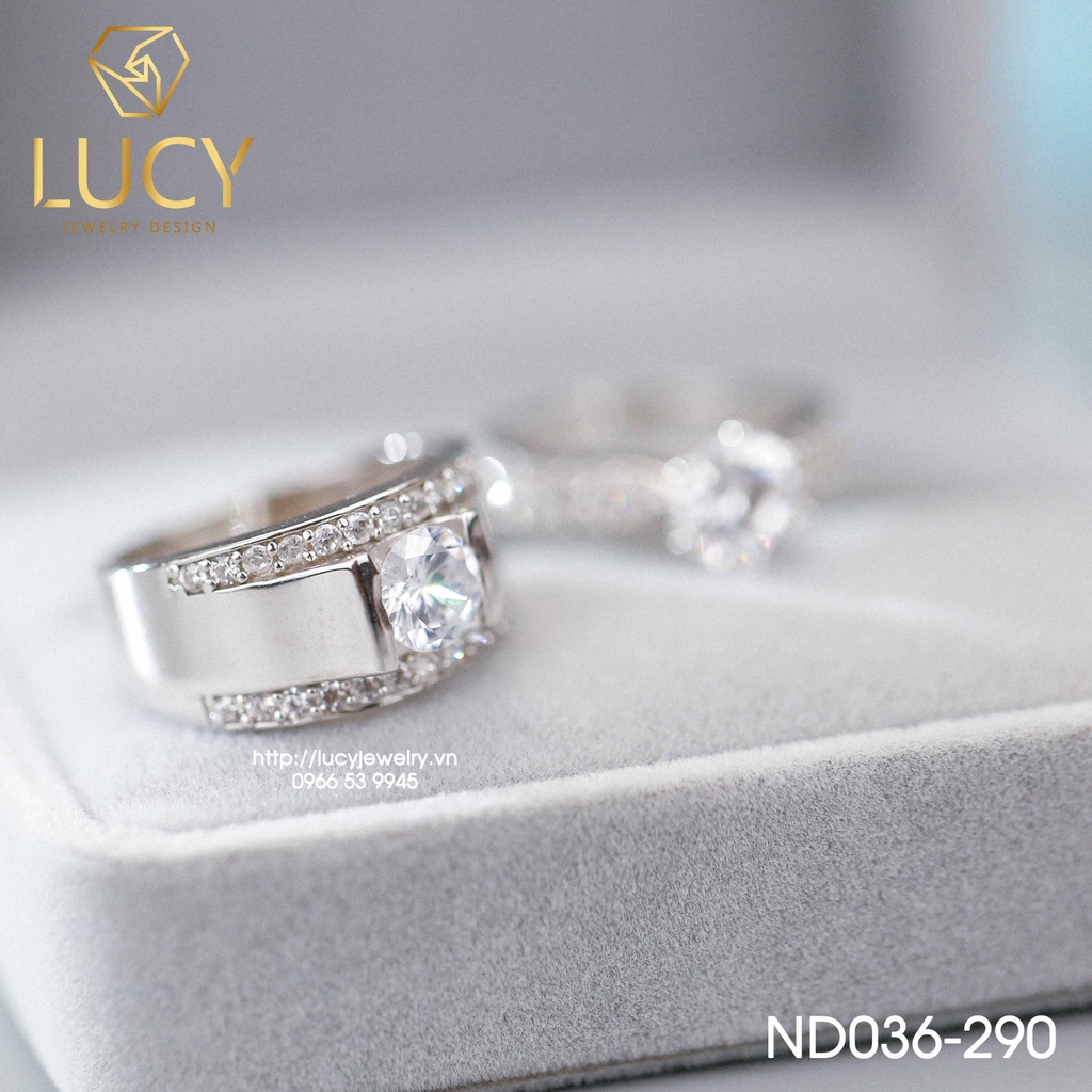 Nhẫn đôi nhẫn cặp đẹp Bạc Lucy ND036-290