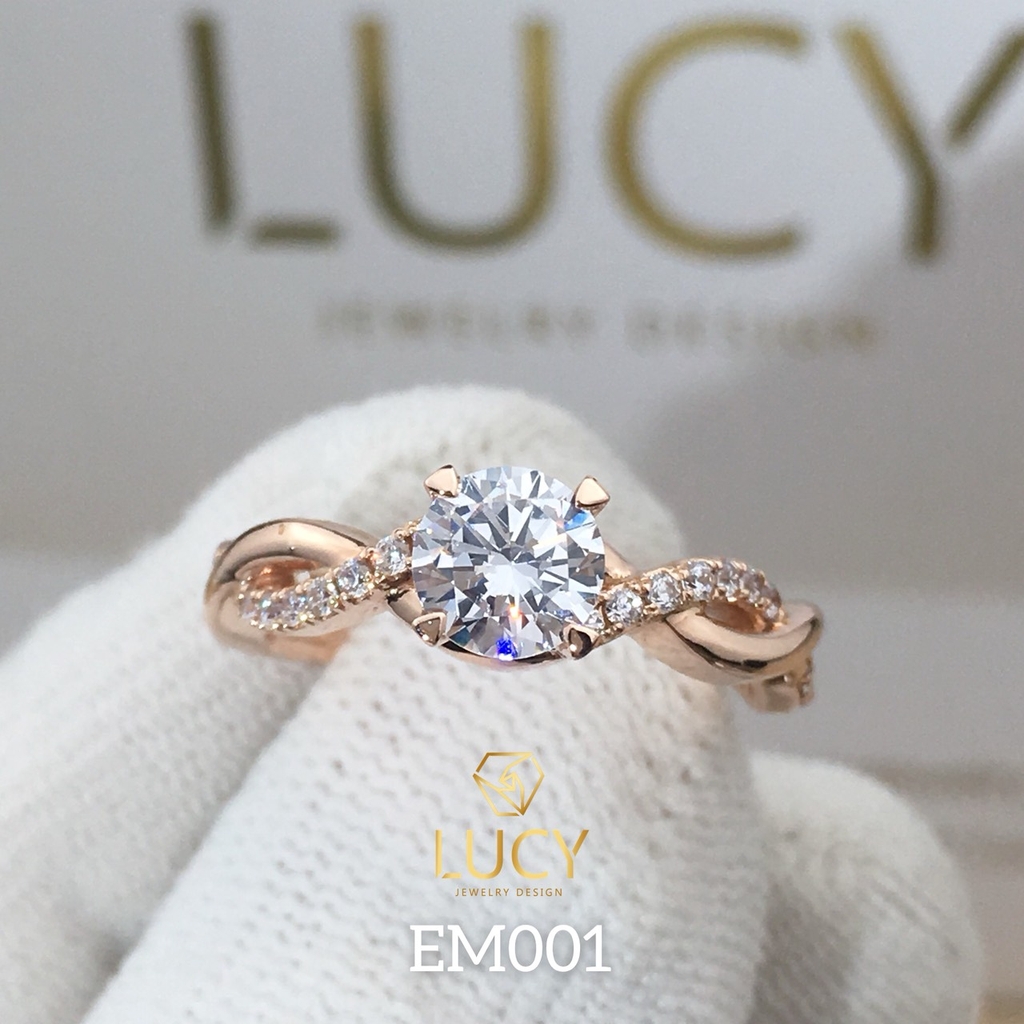 EM001 Nhẫn nữ thiết kế, nhẫn ổ kim 6mm, nhẫn nữ vàng , nhẫn vô cực, nhẫn đính hôn, nhẫn cầu hôn - Lucy Jewelry
