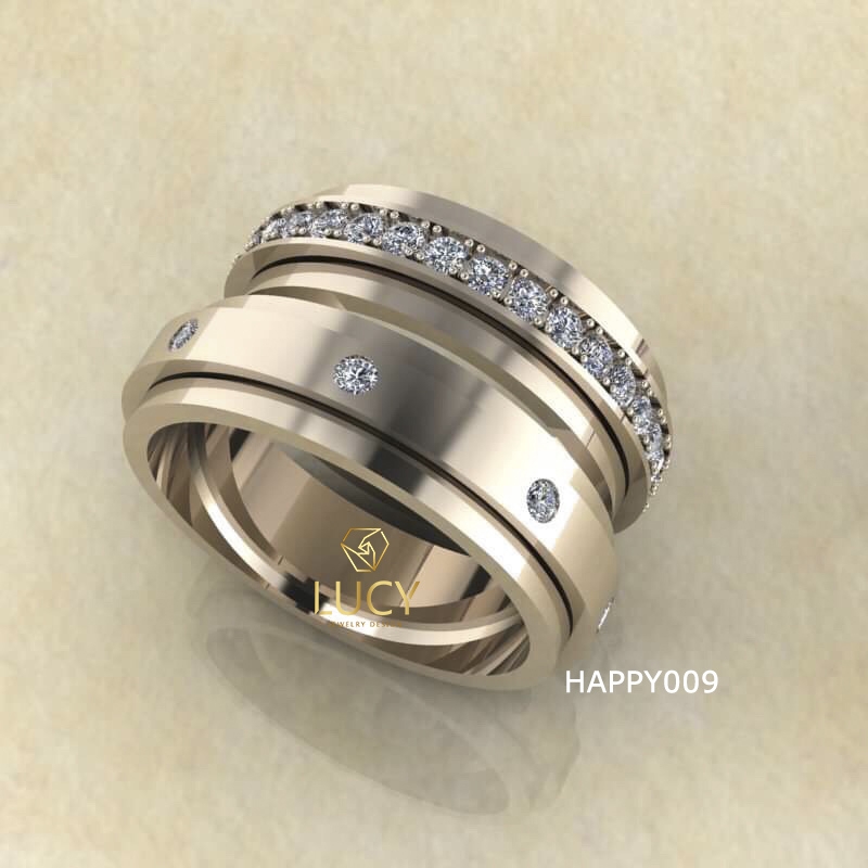 HAPPY010 Nhẫn cưới thiết kế - Lucy Jewelry