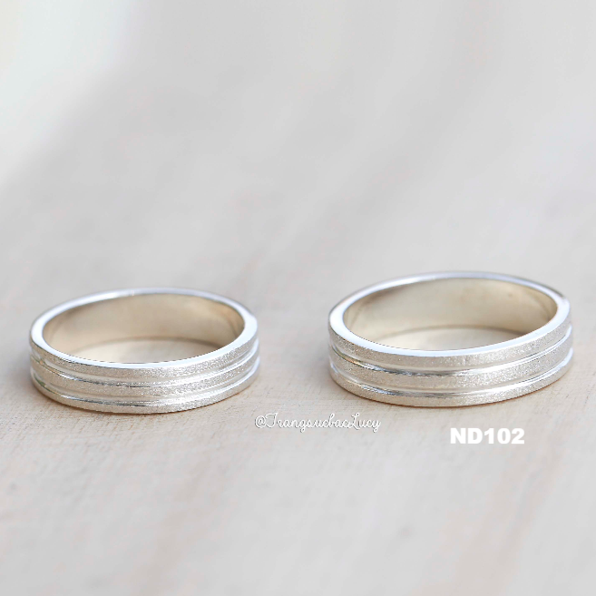 Nhẫn đôi nhẫn cặp bạc Lucy - ND102