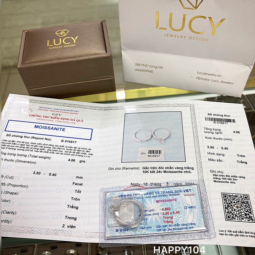 HAPPY104 Nhẫn cưới thiết kế - Lucy Jewelry