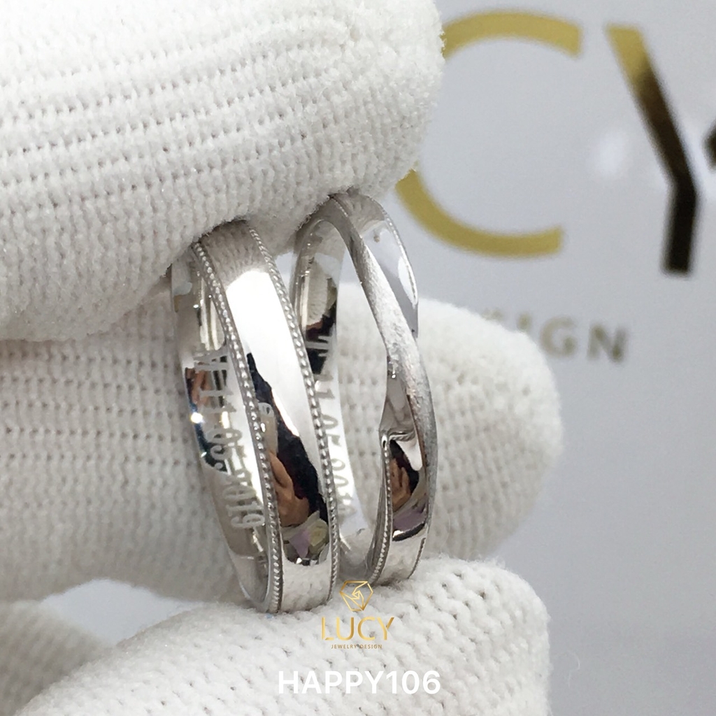 HAPPY106 Nhẫn cưới thiết kế, nhẫn cưới đẹp - Lucy Jewelry