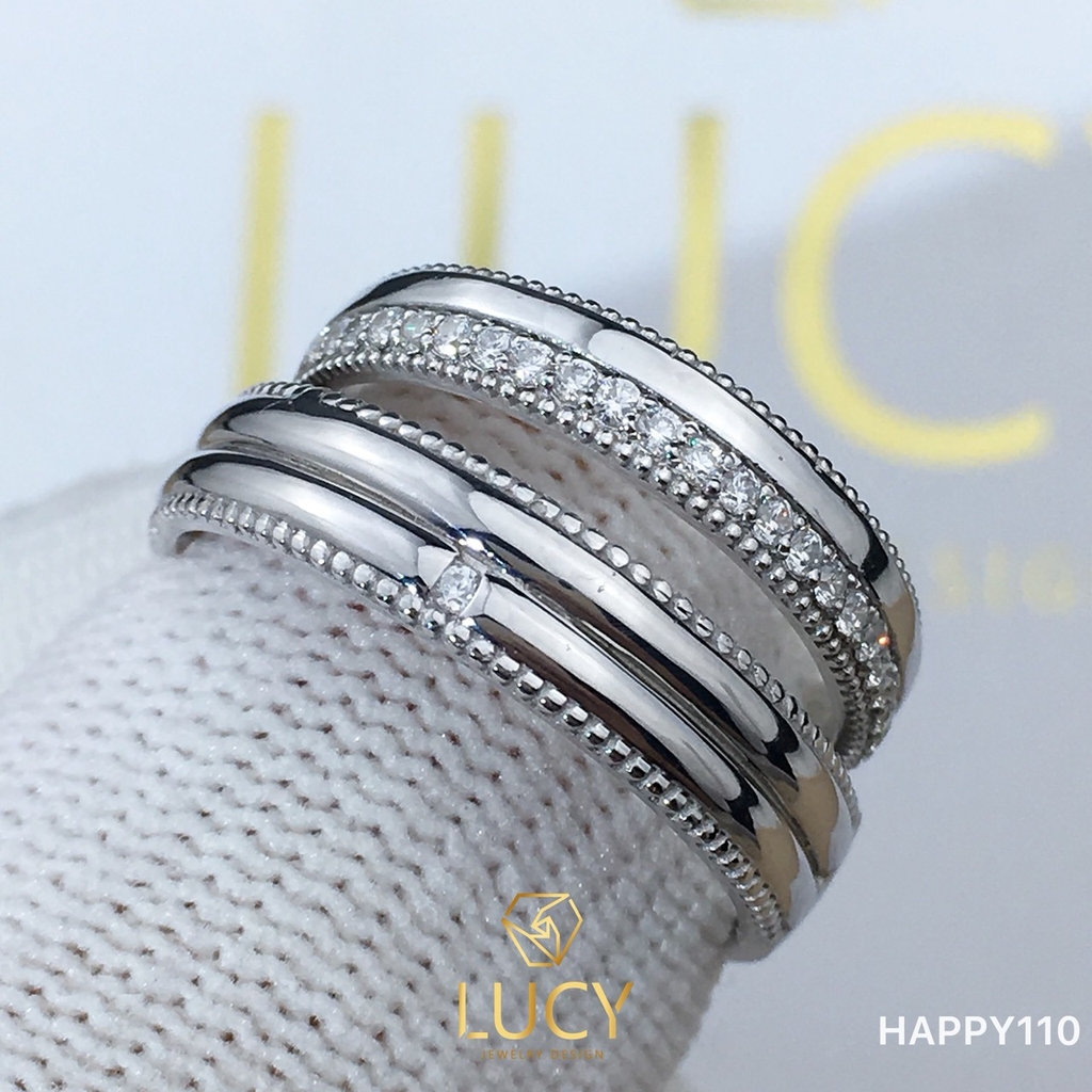 HAPPY110 Nhẫn cưới thiết kế, nhẫn cưới cao cấp, nhẫn cưới kim cương - Lucy Jewelry