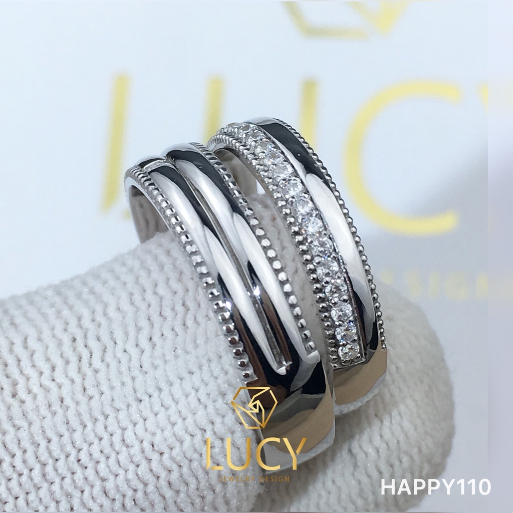 HAPPY110 Nhẫn cưới thiết kế, nhẫn cưới cao cấp, nhẫn cưới kim cương - Lucy Jewelry