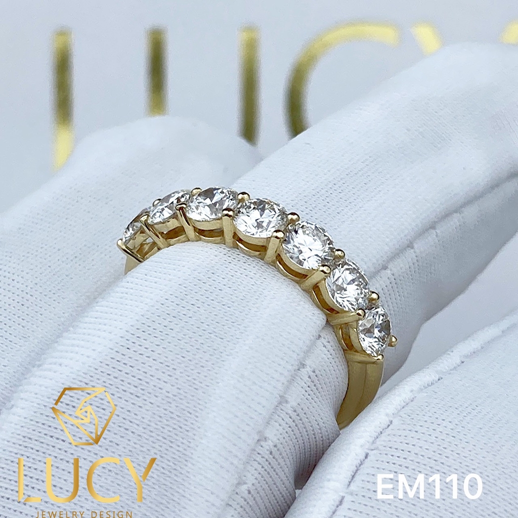 EM110 Nhẫn nữ kết ngang 7 viên 3.6mm - Lucy Jewelry