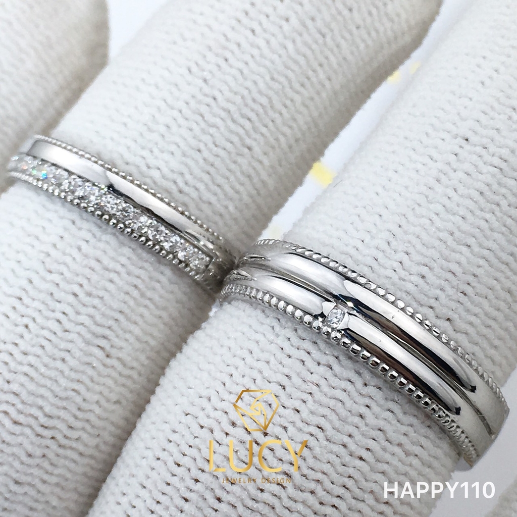 HAPPY110 Nhẫn cưới thiết kế, nhẫn cưới cao cấp, nhẫn cưới kim cương - Lucy Jewelry