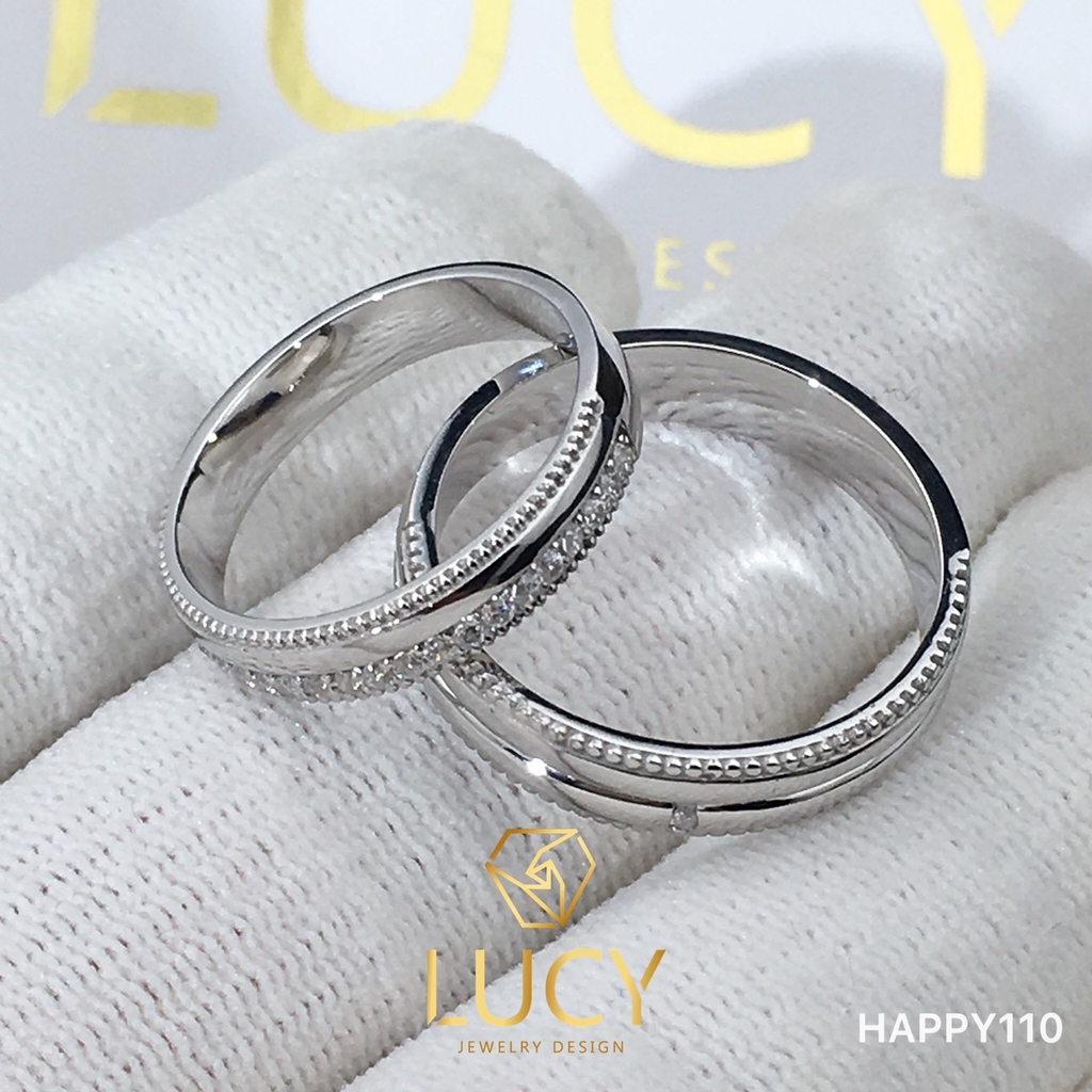 HAPPY110 Nhẫn cưới thiết kế, nhẫn cưới cao cấp, nhẫn cưới kim cương - Lucy Jewelry