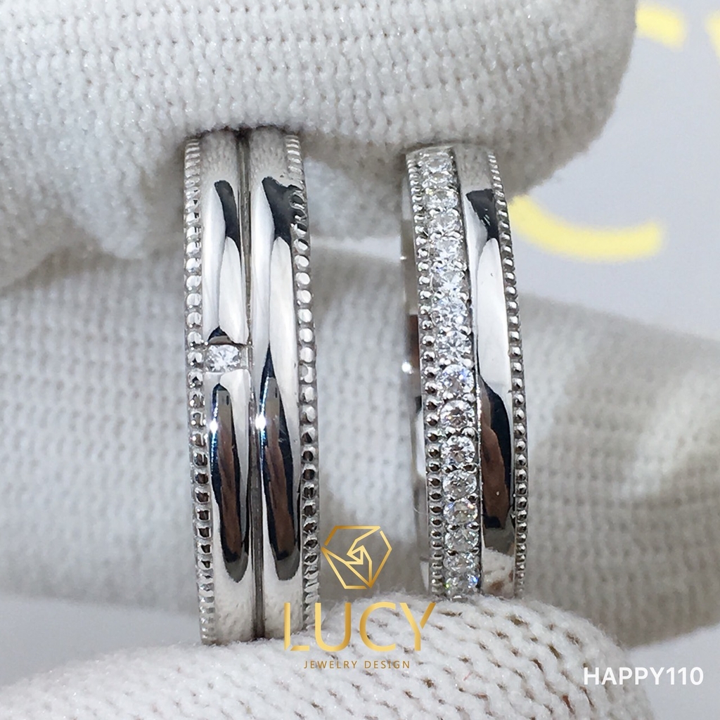 HAPPY110 Nhẫn cưới thiết kế, nhẫn cưới cao cấp, nhẫn cưới kim cương - Lucy Jewelry