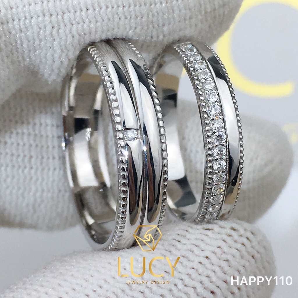 HAPPY110 Nhẫn cưới thiết kế, nhẫn cưới cao cấp, nhẫn cưới kim cương - Lucy Jewelry