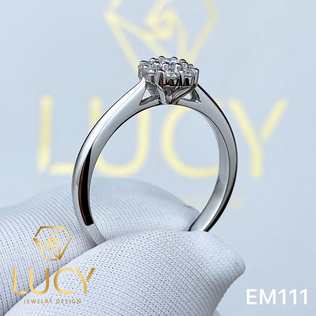 EM111 Nhẫn cầu hôn đính hôn, nhẫn vàng nữ, nhẫn ổ kim cương - Lucy Jewelry