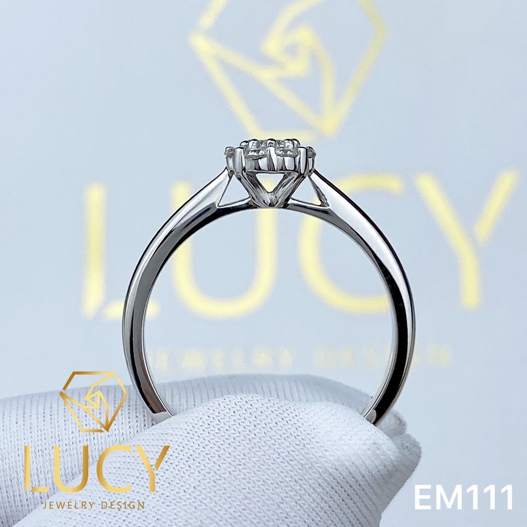 EM111 Nhẫn cầu hôn đính hôn, nhẫn vàng nữ, nhẫn ổ kim cương - Lucy Jewelry