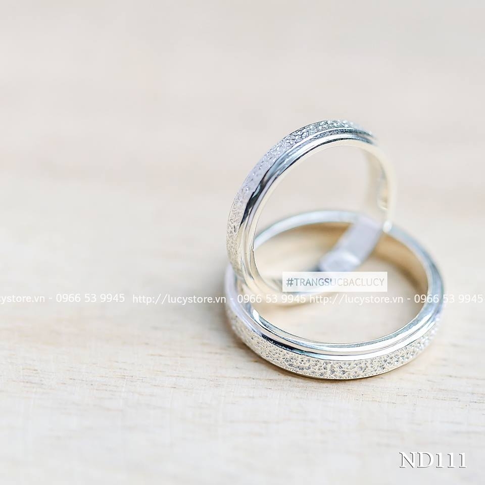 Nhẫn đôi nhẫn cặp bạc Lucy - ND111