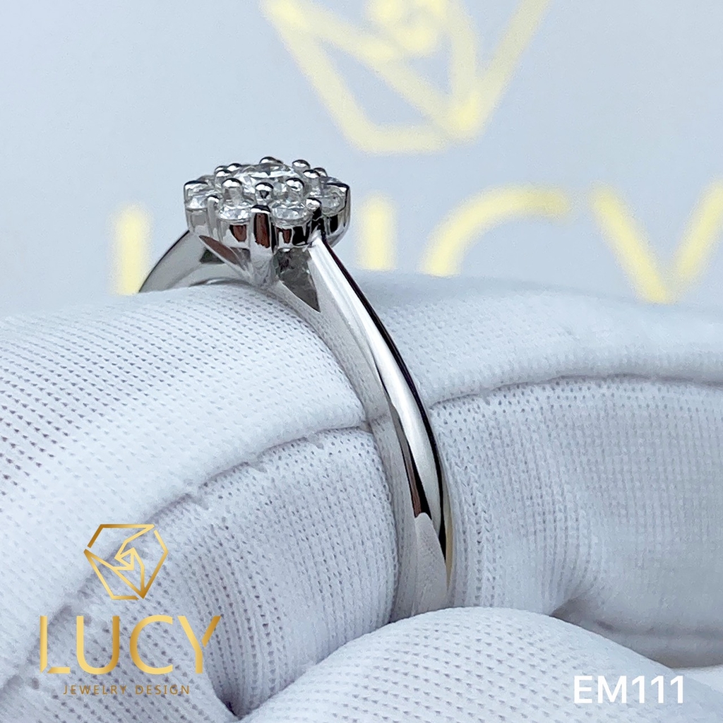 EM111 Nhẫn cầu hôn đính hôn, nhẫn vàng nữ, nhẫn ổ kim cương - Lucy Jewelry