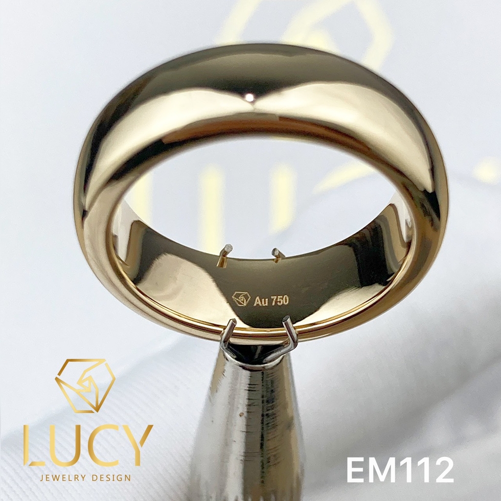 EM112 - Nhẫn trơn Unisex cho cả Nam và Nữ bản 6mm - Lucy Jewelry