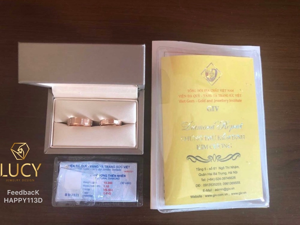 HAPPY113D Nhẫn cưới thiết kế, nhẫn cưới cao cấp, nhẫn cưới kim cương - Lucy Jewelry