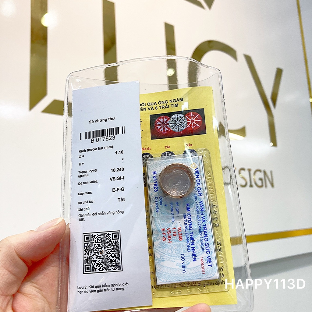 HAPPY113D Nhẫn cưới thiết kế, nhẫn cưới cao cấp, nhẫn cưới kim cương - Lucy Jewelry