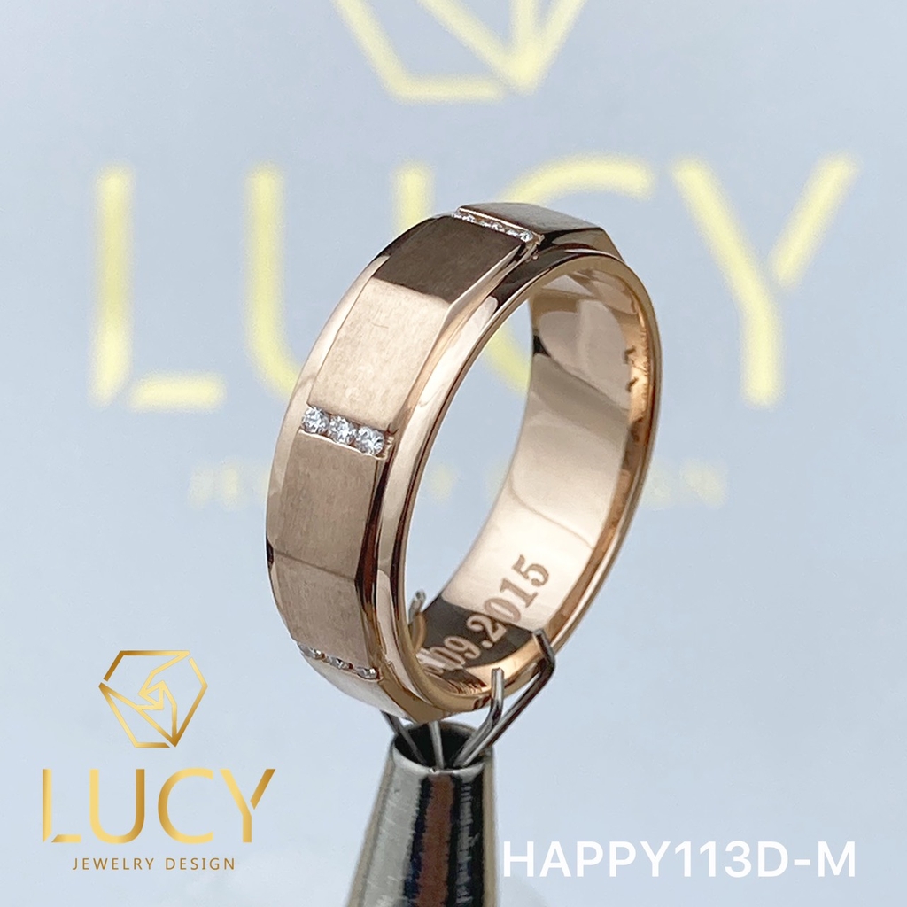 HAPPY113D Nhẫn cưới thiết kế, nhẫn cưới cao cấp, nhẫn cưới kim cương - Lucy Jewelry