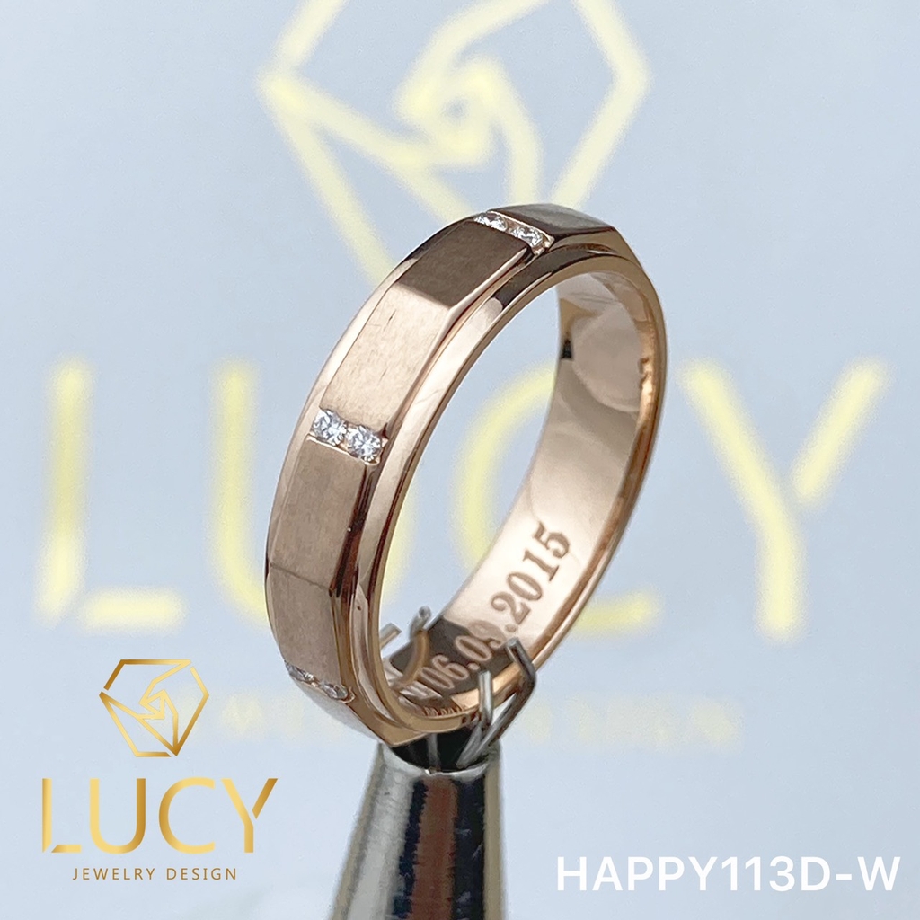 HAPPY113D Nhẫn cưới thiết kế, nhẫn cưới cao cấp, nhẫn cưới kim cương - Lucy Jewelry