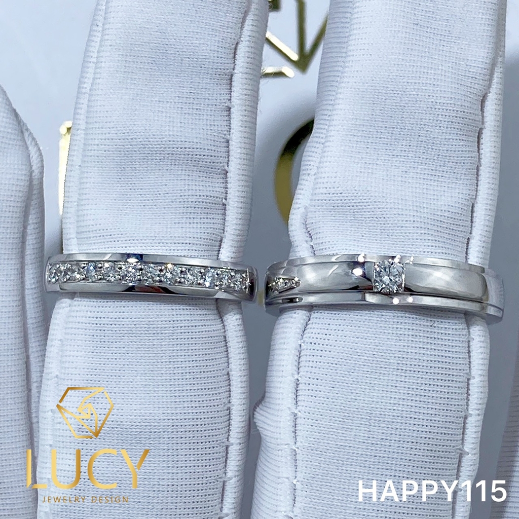 HAPPY115 Nhẫn cưới thiết kế, nhẫn cưới đẹp, nhẫn cưới cao cấp, nhẫn cưới kim cương - Lucy Jewelry