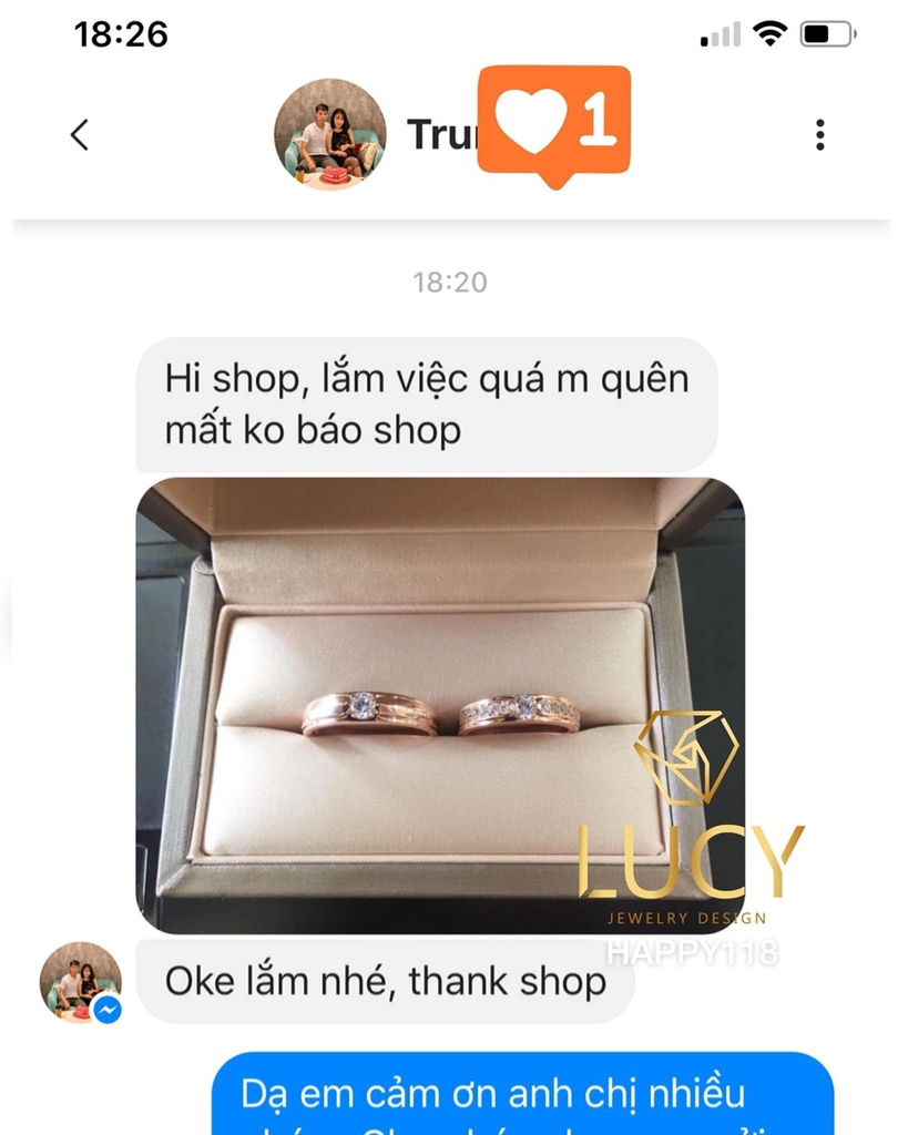 HAPPY118 Nhẫn cưới thiết kế, nhẫn cưới cao cấp, nhẫn cưới kim cương 4.0mm 3.6mm 3.5mm - Lucy Jewelry