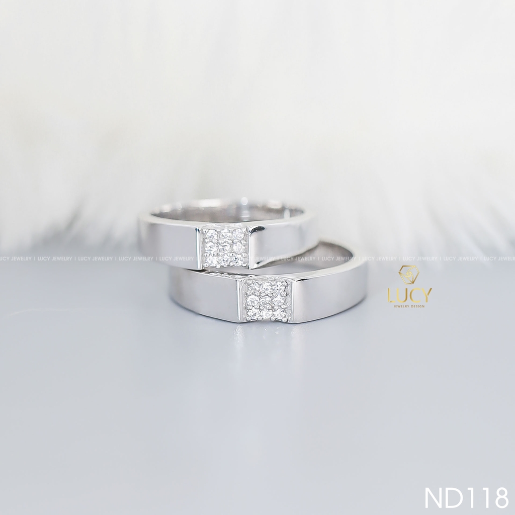 Nhẫn đôi nhẫn cặp bạc Lucy - ND118