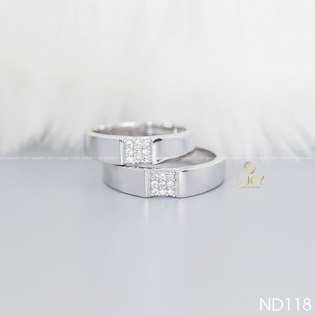 Nhẫn đôi nhẫn cặp bạc Lucy - ND118