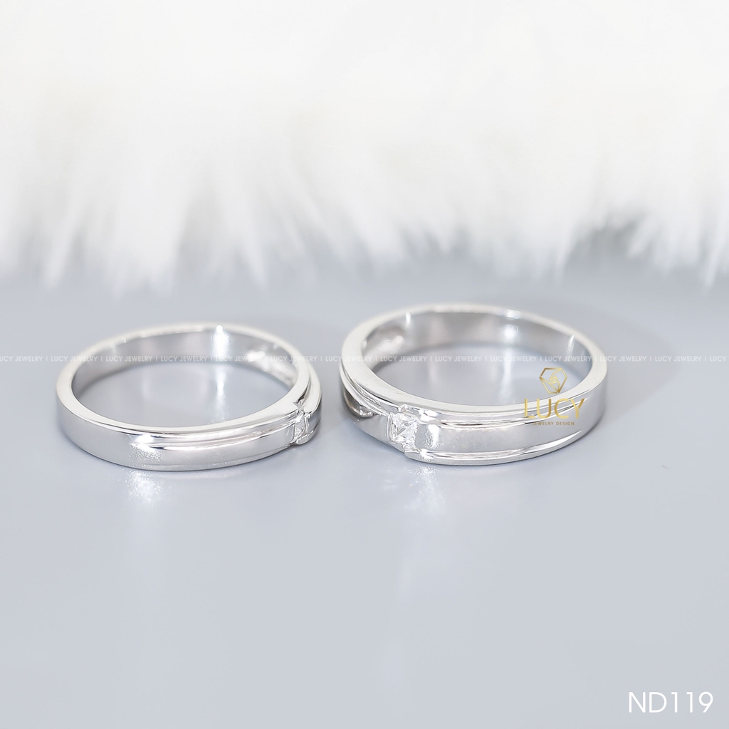 Nhẫn đôi nhẫn cặp bạc Lucy - ND119