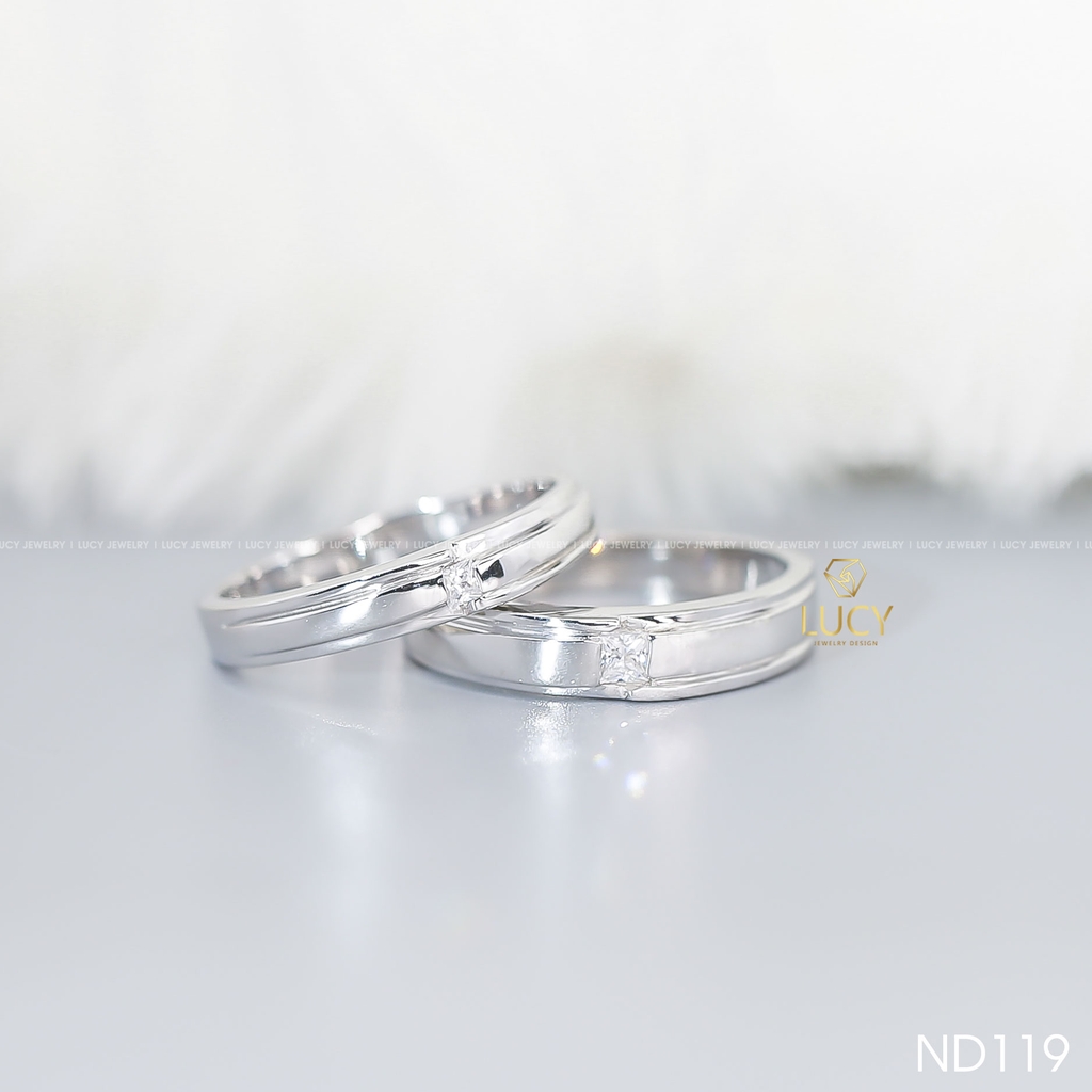 Nhẫn đôi nhẫn cặp bạc Lucy - ND119