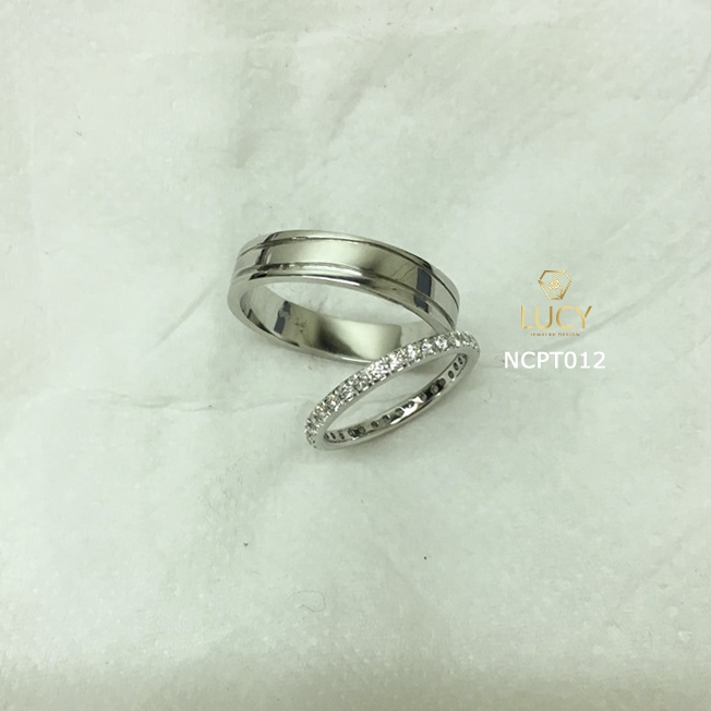 NCPT012 Nhẫn cưới bạch kim cao cấp Platinum 90% PT900 - Lucy Jewelry