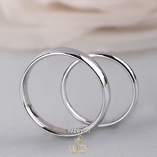 HAPPY120 Nhẫn cưới trơn đẹp vàng tây, vàng trắng, vàng hồng 10k 14k 18k, Bạch Kim Platinum PT900 - Lucy Jewelry