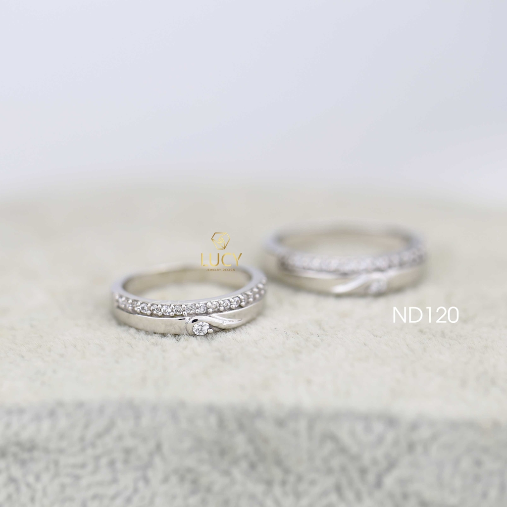 Nhẫn đôi nhẫn cặp bạc Lucy - ND120