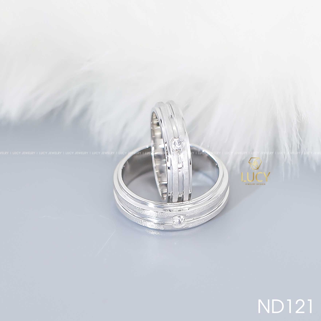 Nhẫn đôi nhẫn cặp bạc Lucy - ND121