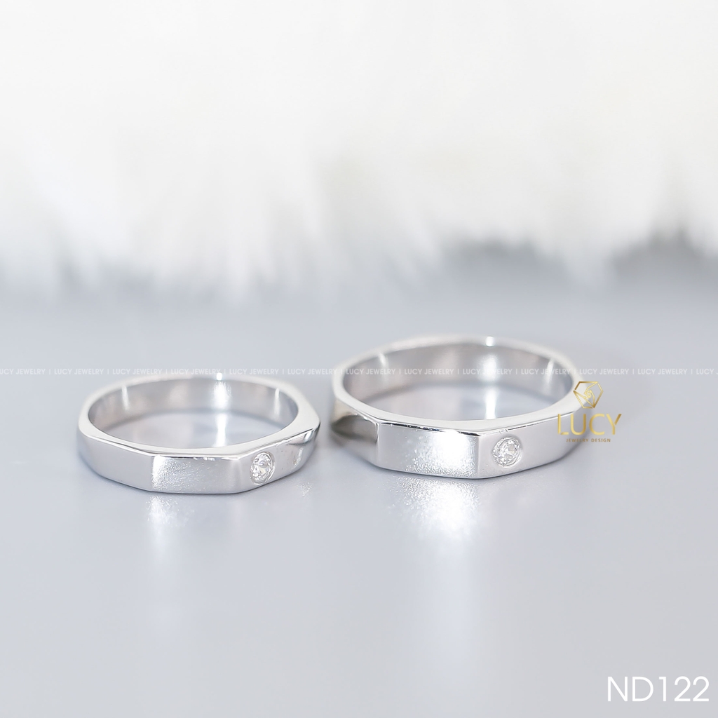 Nhẫn đôi nhẫn cặp bạc Lucy - ND122