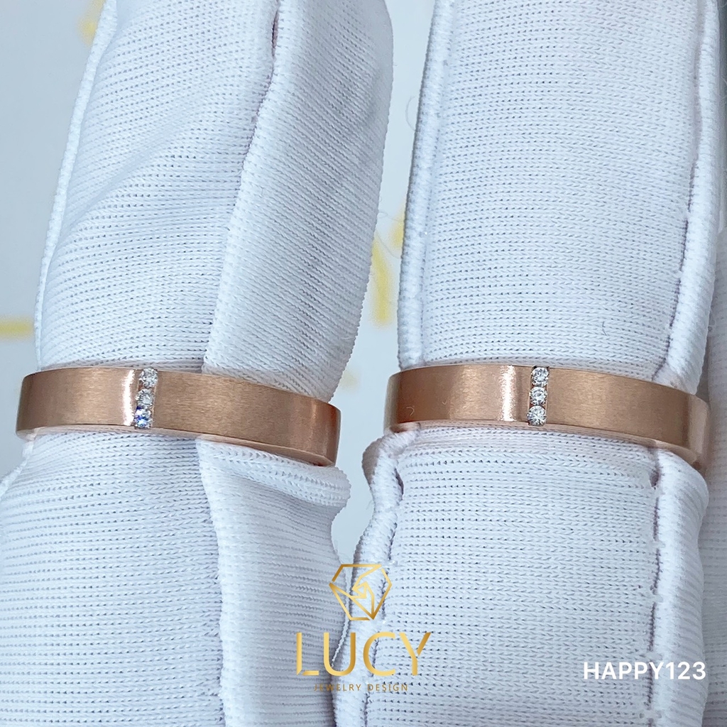 HAPPY123 Nhẫn cưới thiết kế, nhẫn cưới đẹp, nhẫn cưới cao cấp, nhẫn cưới kim cương - Lucy Jewelry