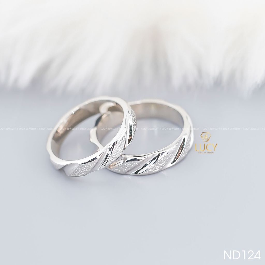 Nhẫn đôi nhẫn cặp bạc Lucy - ND124