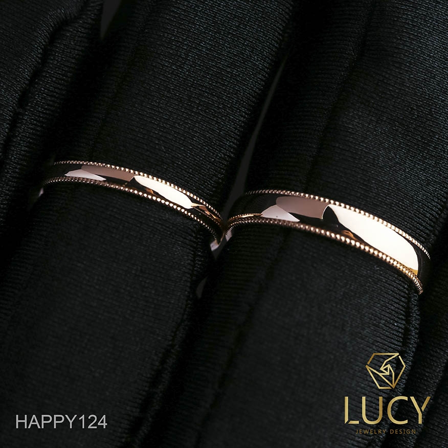 HAPPY124 Nhẫn cưới thiết kế, nhẫn cưới đẹp, nhẫn cưới cao cấp, nhẫn cưới kim cương - Lucy Jewelry
