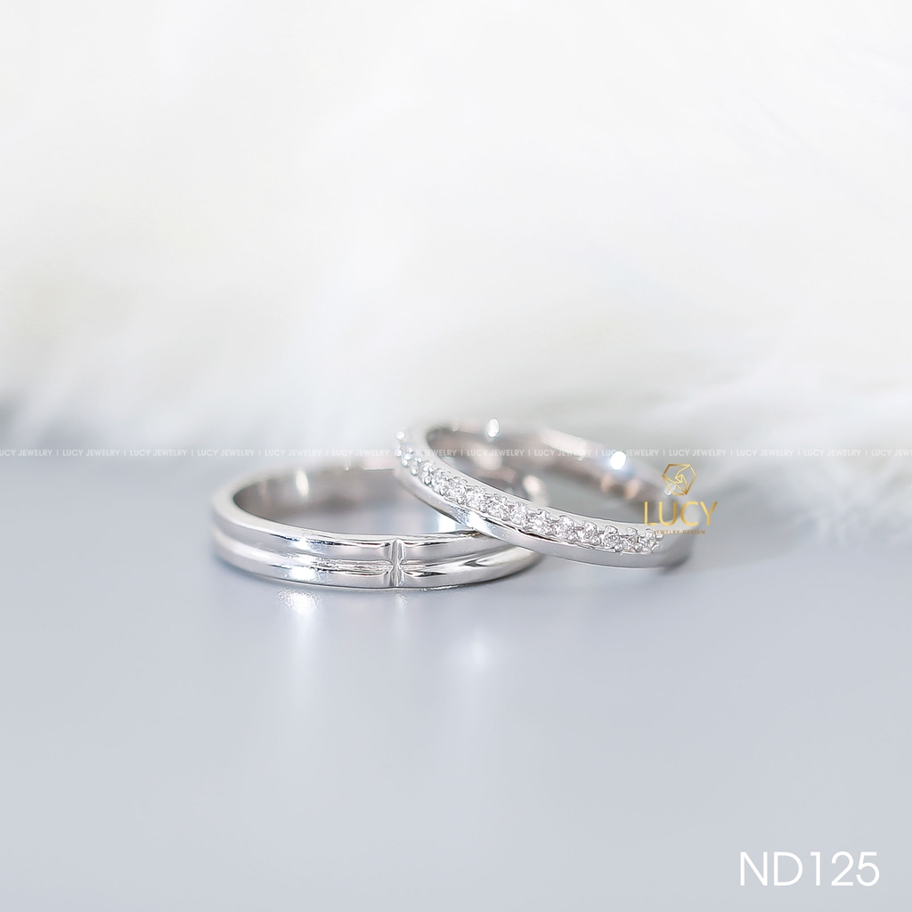 Nhẫn đôi nhẫn cặp bạc Lucy - ND125