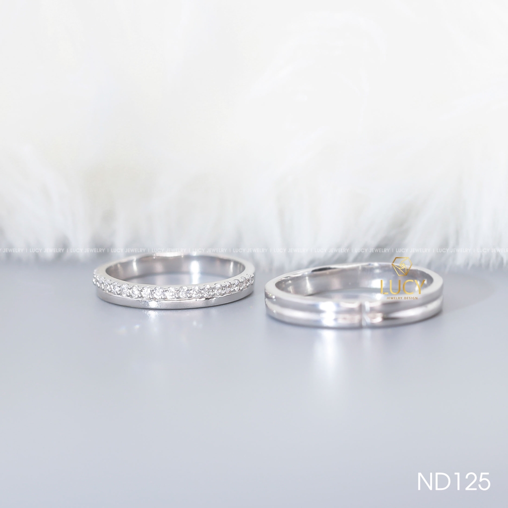 Nhẫn đôi nhẫn cặp bạc Lucy - ND125