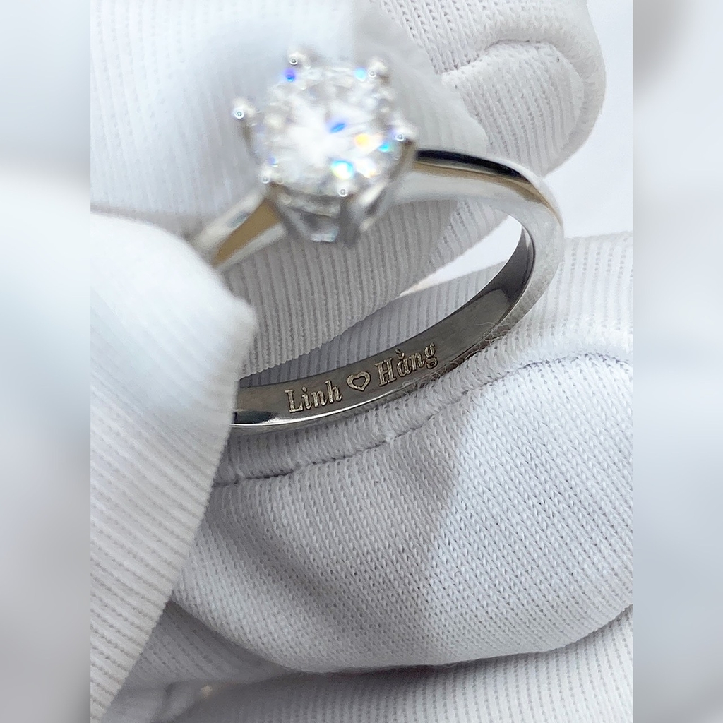 HAPPY126 Nhẫn đôi, nhẫn cưới thiết kế, nhẫn cưới cao cấp, nhẫn cưới  kim cương 5mm - Lucy Jewelry