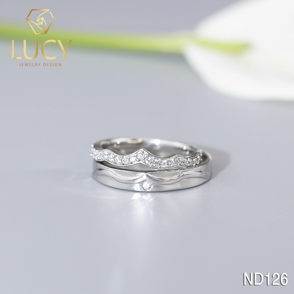 Nhẫn đôi nhẫn cặp bạc Lucy - ND126