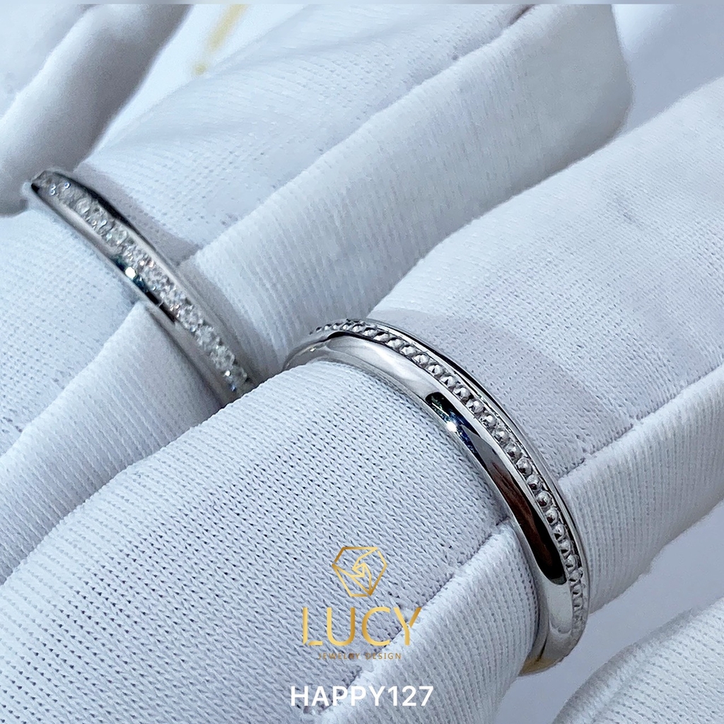 HAPPY127 Nhẫn cưới thiết kế, nhẫn cưới cao cấp, nhẫn cưới  kim cương - Lucy Jewelry