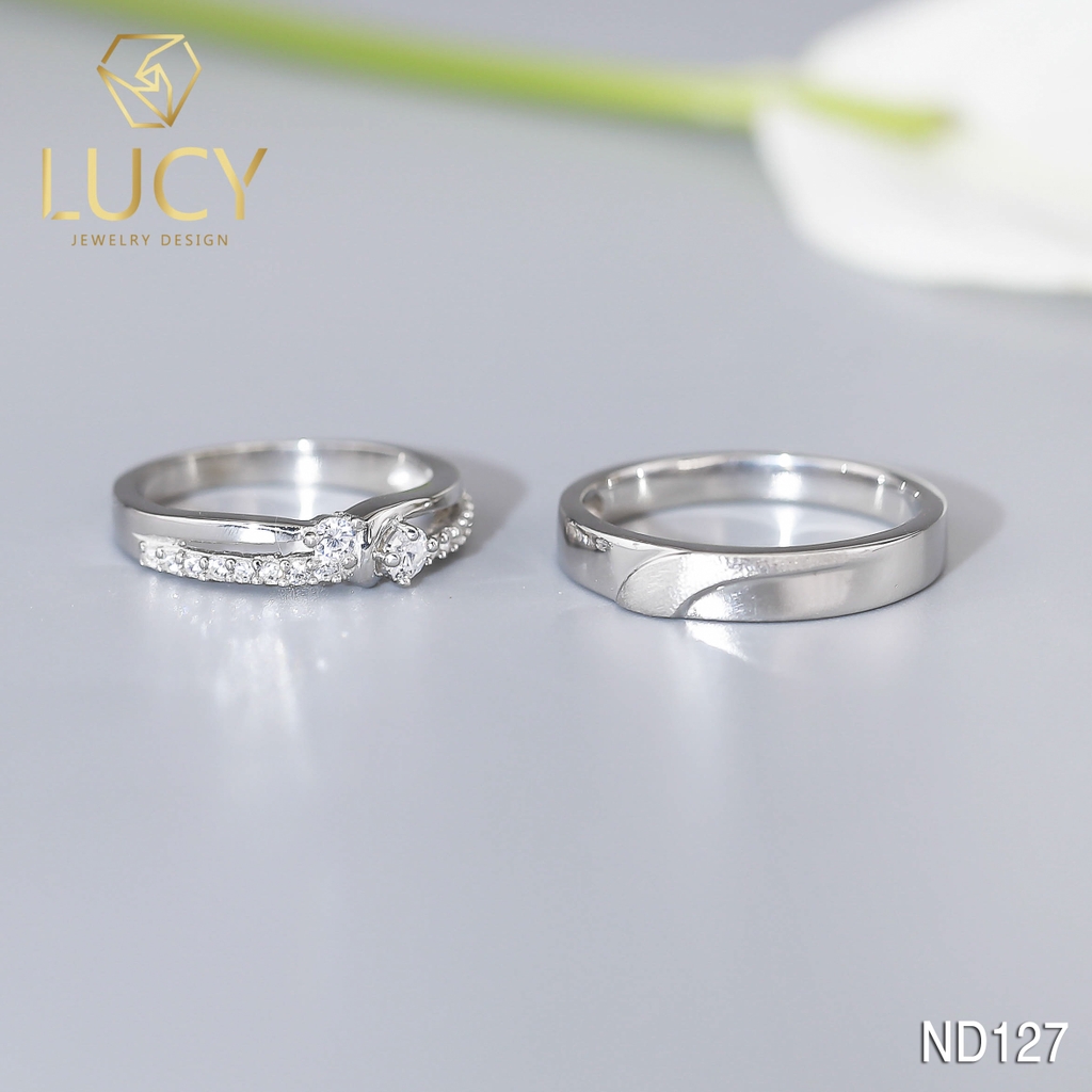 Nhẫn đôi nhẫn cặp bạc Lucy - ND127