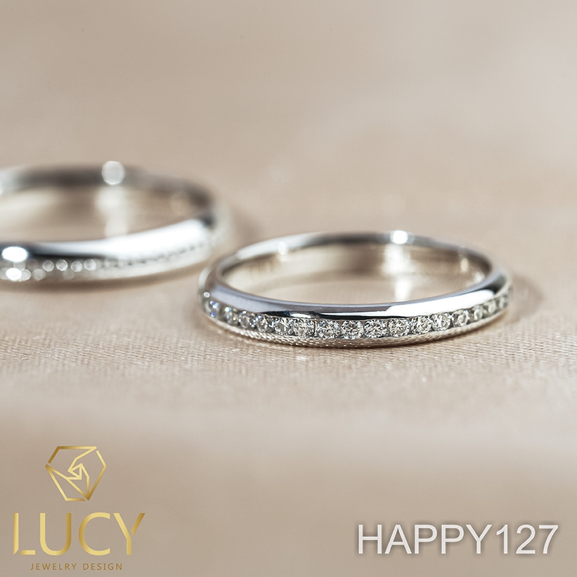 HAPPY127 Nhẫn cưới thiết kế, nhẫn cưới cao cấp, nhẫn cưới  kim cương - Lucy Jewelry